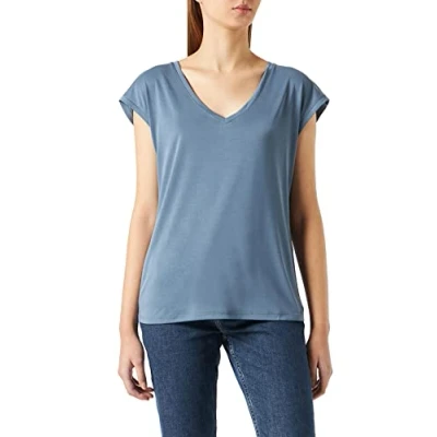 Afbeelding van Vero Moda Vmfilli V NECK TEE Tshirt basic, Dames, Maat: XXL, China blue