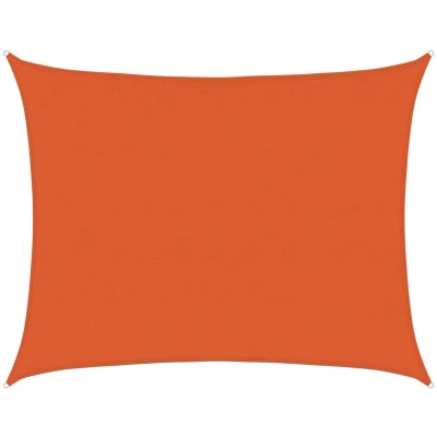 Afbeelding van Zonnezeil 160 g/m rechthoekig 6x7 m HDPE oranje