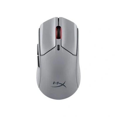 Afbeelding van HyperX Pulsefire Haste 2 Pro Draadloze Gaming Muis, RGB, ultra licht, 61 g, 4 K, batterij 90 uur, 6 optische toetsen, OMEN Instant Pair, grijs