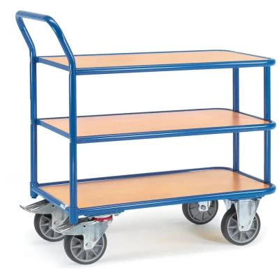 Afbeelding van Fetra 2612 Tafelwagen Staal Poedercoating Laadvermogen (max.): 400 kg Stralend blauw (RAL 5007)