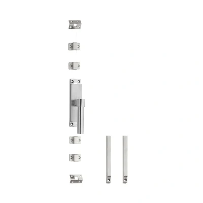 Afbeelding van Klink espagnolet rechts l recht met stangenset 2x 1245 mm geborsteld rvs