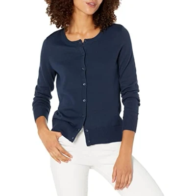 Afbeelding van Amazon Essentials Lichtgewicht trui met ronde hals voor dames (verkrijgbaar in grote maten), marineblauw, 2X