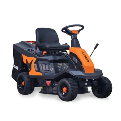 Afbeelding van FUXTEC Benzine Zitmaaier FX RMR66, Tractor met eStart, Snijbreedte van 66 cm, 6 PK, 150 L Grasopvangbak, Verstelbare Maaihoogte, Ideaal voor Grote Tuinen
