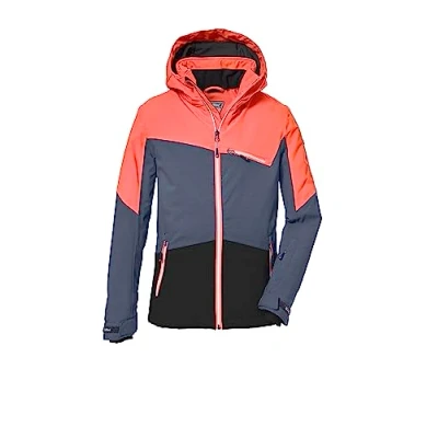 Afbeelding van killtec Meisjes SKI jack/functioneel jack met afneembare capuchon en sneeuwvanger, waterdicht KSW 182 GRLS JCKT, light coral, 140, 39904 000