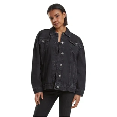 Afbeelding van Urban Classics Oversized 90‘S Spijkerjas, Dames, Maat: XXL, Black washed