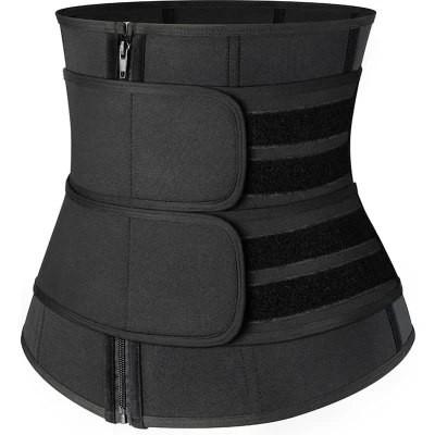 Afbeelding van Corset Korset Waist Trainer Corrigerend Ondergoed Afslankband Afslanken Maat M Zwart TRIMWRAP