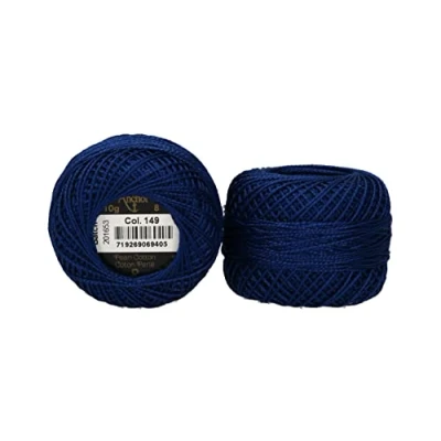 Afbeelding van Anchor 4591008 00149 borduurgaren, 100% katoen, inktblauw, dikte 8, 82 m, 16 gram
