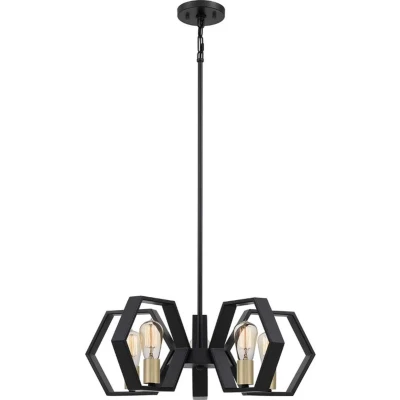 Afbeelding van Quoizel LED Kroonluchter 5X E27 Max 60W Dimbaar Earth Black