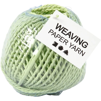 Afbeelding van Creotime garen Weaving Paper 3 mm groen 40 meter per bol