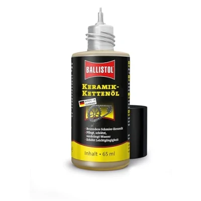 Afbeelding van BALLISTOL BikeCer 28050 Keramische kettingolie, 65 ml, fietsverzorging voor ketting, cassette, tandwiel, verende vork, demper, doorzichtig
