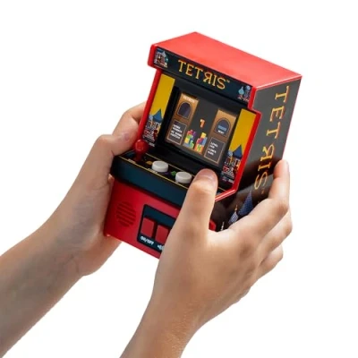 Afbeelding van Mini Tetris Arcade Spelmachine, klassiek elektronisch retro speelgoed met nieuw TFT kleurenscherm, authentieke miniatuurreplica, ideaal voor alle leeftijden, Basic Fun