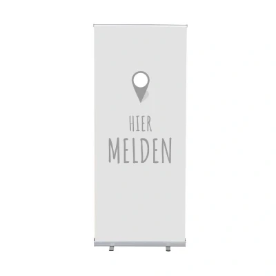 Afbeelding van Roll Banner Budget 85 Complete Set Hier Melden
