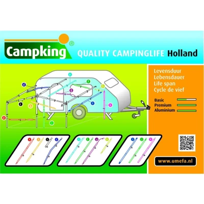 Afbeelding van Campking Voortentspanstok Staal 22 Mm 165 255 Cm Zilver Voortent Onderdelen