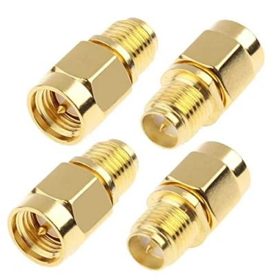 Afbeelding van TengKo SMA Male Plug naar RP Vrouwelijke RF rechte connector goud plating adapter voor Wi Fi Antenna repeaters Radio Signaalverlengkabel (4 stuks)