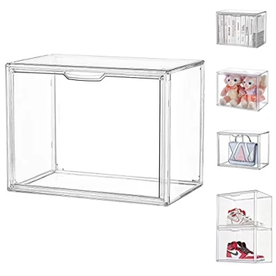 Afbeelding van Acryl Vitrinekast, Transparant, Plexiglas Vitrine Met Deur Voor Actiefiguren, Speelgoed, Figuren, Modelauto&#039;s, Minifiguren, Verzamelfiguren (36 x 22 27 cm)