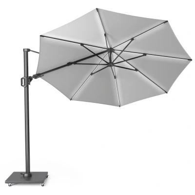Afbeelding van Zweefparasol Platinum Challenger T2 Glow Light grey Ø350 cm