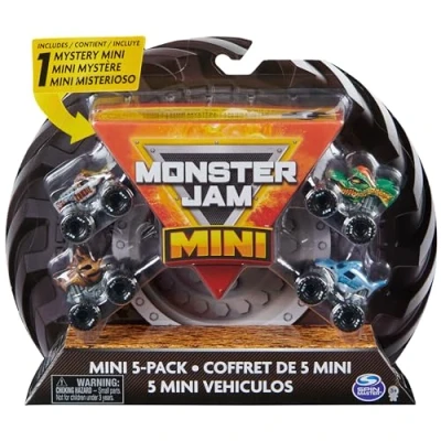 Afbeelding van Monster Jam Monstertruck, officiële verpakking met 5 mini speelgoedauto&#039;s, schaal 1:87 6066965, speelgoed voor kinderen vanaf 3 jaar