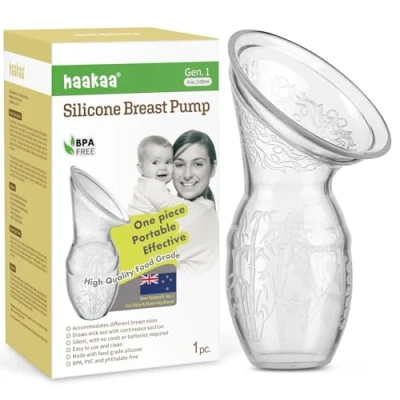 Afbeelding van haakaa Handmatige Borstpompen Siliconen Borstkolf Borstvoeding Pomp Melkpomp 100% Food Grade (4oz/100ml)