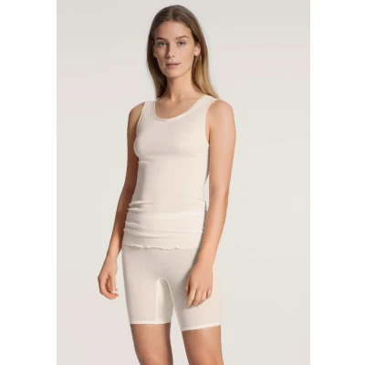 Afbeelding van CALIDA True Confidence Tanktop van wolzijde voor dames, merinowol en zijde, verwarmend, temperatuurregulerend geurneutraliserend, fijn geribbeld, Light ivoor, 40 42