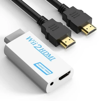 Afbeelding van GoldOars Wii naar HDMI Converter Adapter Full HD 1080P Video met Audio 3,5 mm jack uitgang