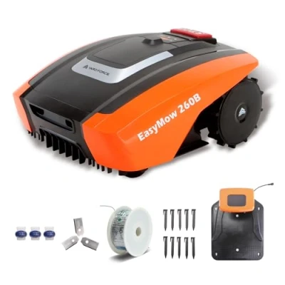 Afbeelding van Yard Force EasyMow 260B robotmaaier, tot 260 m², zelfrijdende eenvoudige bediening, bediening via Bluetooth en app, 30% helling 20 V/2,0 Ah lithium ion accu,zwart/oranje