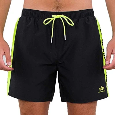 Afbeelding van Alpha Industries Zwemshorts, Heren, Maat: Small, Black