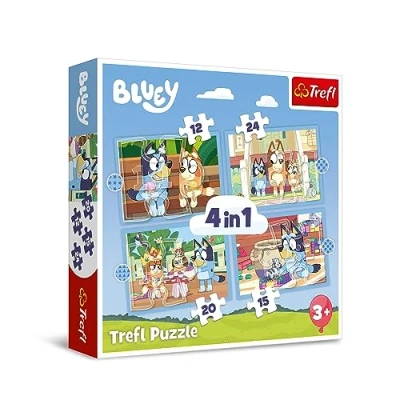 Afbeelding van Bluey 4 in 1 Puzzel And His World 5900511346374