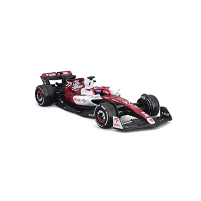 Afbeelding van Bburago Alfa Romeo F1 Team Orlen C42 (2022): modelauto schaal 1:43, 77 Valtteri Bottas, met bestuurder, hardcase, rood wit (18 38068B)