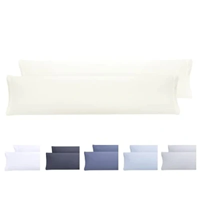 Afbeelding van Todocama set van 2 kussenslopen, microvezel, extra zacht, hypoallergeen, 120 x 40 cm, beige