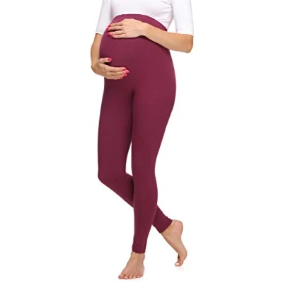 Afbeelding van Merry Style MS MS10 297 LE 2Pack Dames Zwangerschapsleggings Leggings Sport Vrijetijdsbroek Lang Viscose Sporbroek Yogabroek Wijn 3XL
