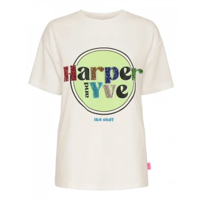 Afbeelding van Harper and Yve T shirt Hotstuff SS25Y304 Ecru