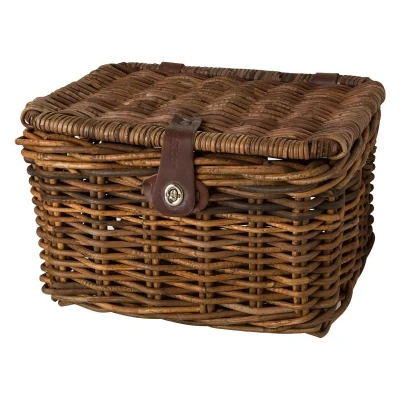 Afbeelding van FastRider Mand Rotan Medium Met Klep Bruin