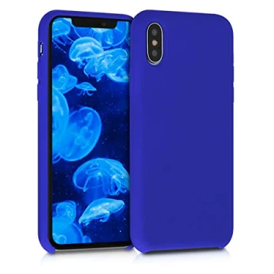 Afbeelding van kwmobile telefoonhoesje compatibel met Apple iPhone XS hoesje Zachte case voor smartphone Back cover in Baltisch blauw
