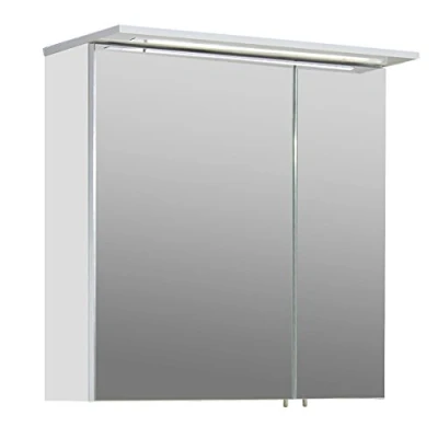 Afbeelding van Schildmeyer Spiegelkast Profiel 16 Breedte 60 cm, 2 deurs, ledverlichting, schakelaar /stekkerdoos