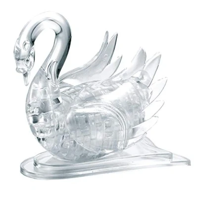 Afbeelding van 3D Crystal Puzzle Zwaan transparant 44 stukjes