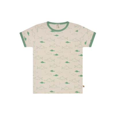 Afbeelding van loud + proud T shirt met print, van biologisch katoen, GOTS gecertificeerd, bamboo, 146 152