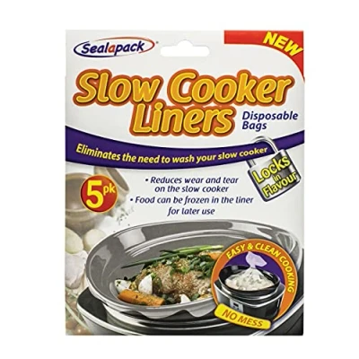 Afbeelding van Sealapack Slow Liners kookzakken, 5 stuks, voor ronde en ovale kookplaten, universeel