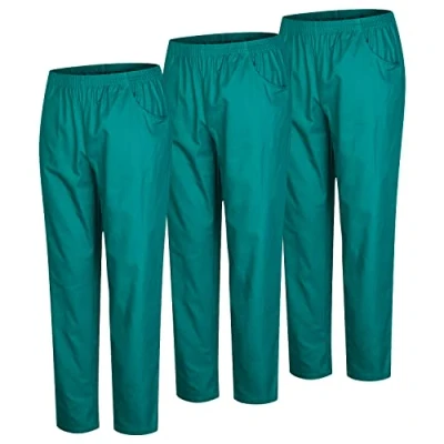 Afbeelding van MISEMIYA Set van 3 Uniformen Medische Scrub Broek Unisex Ziekenhuis Uniform Ref.8312, Groen 21, M