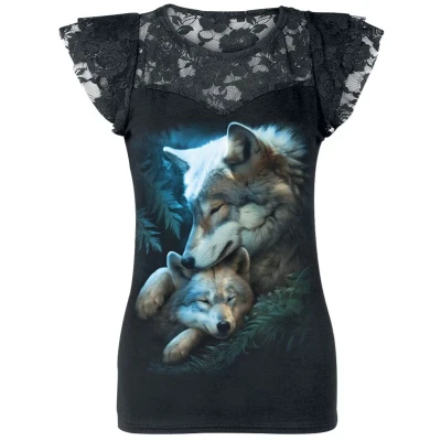 Afbeelding van Spiral Mother&#039;s Love T shirt zwart XL Viscose Gothic, Rock wear