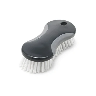Afbeelding van Addis ComfiGrip schrobborstel met zachte rubberen grip en duurzame haren, 16,5 x 8 5 cm, metallic grafiet