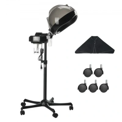 Afbeelding van VEVOR Professionele haarstomer, 30 cm grote ionen haarstomer met kap en 2 modi, in hoogte verstelbare staande timer, 5 wielen (2 vergrendelbaar) voor salon Home Spa