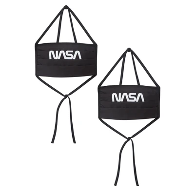 Afbeelding van Mister Tee Nasa Gezichtsmasker 2 pack Everyday, Zwart, One Size, 1 count (Pack of 2)