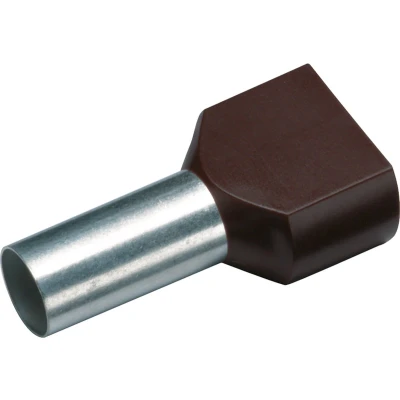 Afbeelding van CIMCO Twin Adereindhuls Geïsoleerd 2 x 6mm2 / 14mm zwart 100 Stuks