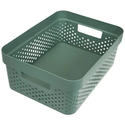 Afbeelding van Curver Infinity Dots Opbergbox 11L Groen 100% Recycled