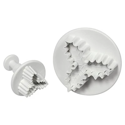 Afbeelding van PME Plunger Cutter Hulstblad generfd 3 bladeren set/2