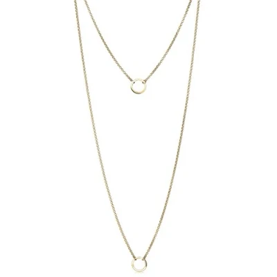 Afbeelding van Elli Layer LOOK Circle Basic Ketting goldcoloured, Dames, Maat: 70, Gold coloured