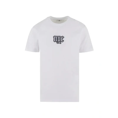 Afbeelding van Mister Tee NYC OLD English Wording Patch Tshirt print, Heren, Maat: 4XL, White
