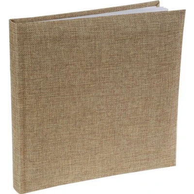 Afbeelding van Vierkant bruiloft/huwelijk gastenboek jute 24 x cm 22 paginas Gastenboeken