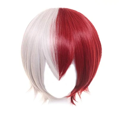 Afbeelding van OSIAS Anime Cosplay Pruik, Halloween met Gratis Pruik Kapje(Todoroki Shouto)