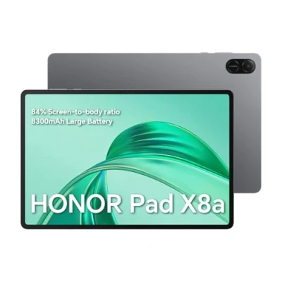 Afbeelding van HONOR Pad X8a Tablet 4 GB 64 GB, uitbreidbaar tot 1 TB, 11 inch 90 Hz display, 8300 mAh batterij, Snapdragon 680, Android 14, wifi tablet, grijs